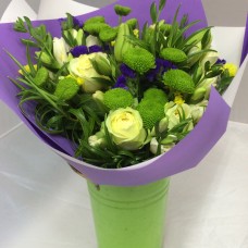 Posy with Green Vintage Vase